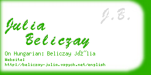 julia beliczay business card